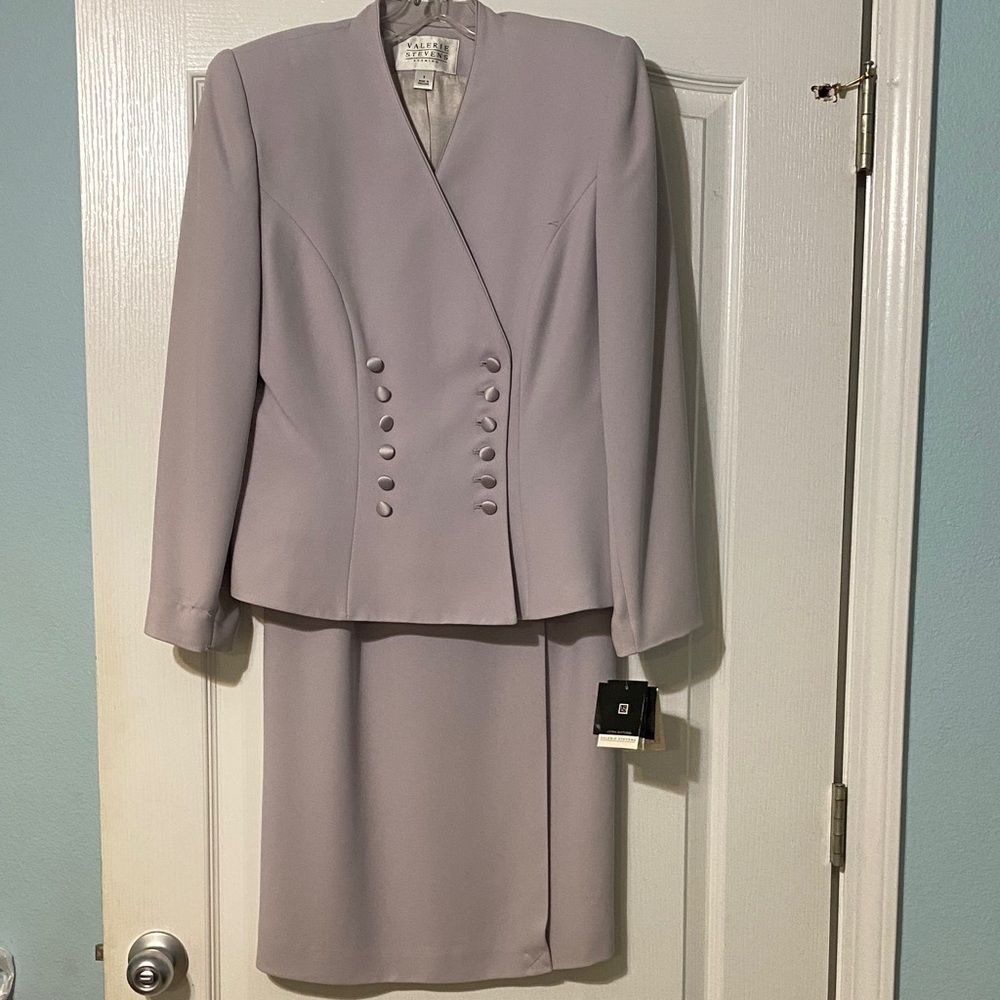 Elegant Lavender Skirt Suit